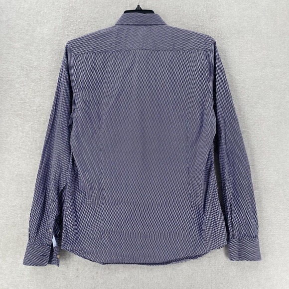 Scotch & Soda LARGE Shirt Button Down Front Blue Polka Dot Cotton Classic READ‎ - Picture 3 of 14